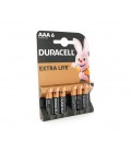 Батарейка щелочная DURACELL LR03 (ААА) MN2400, 6шт в блистере, цена за блистер