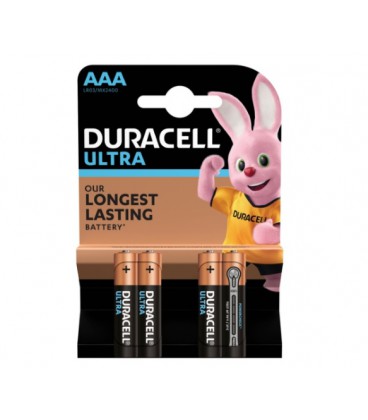Батарейка щелочная DURACELL LR03 (ААА) KPD ULTRA, 4шт в блистере, цена за блистер