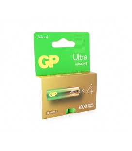 Батарейка GP Ultra 15AU-2UE4, щелочная AA, 4 шт в блистере, цена за блистер