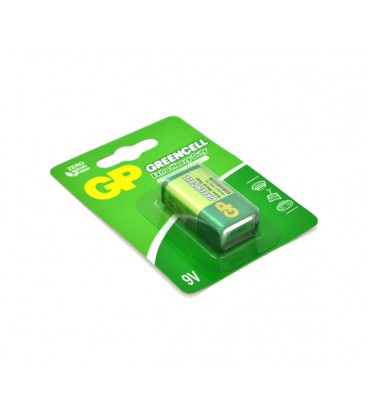 Батарейка солевая GP Greencell GP1604GLF-2UE1, 9V, крона, 10 (100шт.) х10(10шт.) х1 блистер цена за 1шт