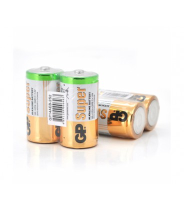 Батарейка GP Super 13A-S2/LR20 щелочная, 2 шт в вакуумной упаковке, цена за упаковку