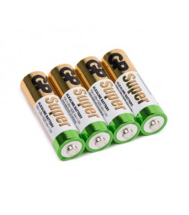 Батарейка GP Super 15A-S4, щелочная AA, 4 шт в вакуумной упаковке, цена за упаковку