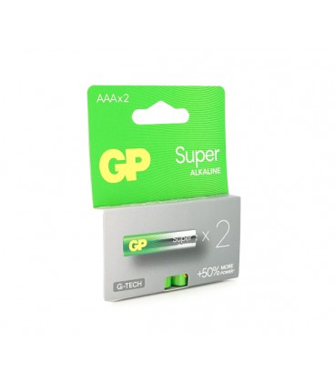 Батарейка GP Super 24A-2UE2, щелочная AAA, 2 шт в блистере, цена за блистер