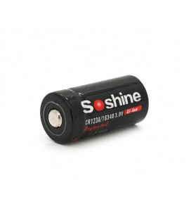Аккумулятор 16340/CR123 Li-Ion Soshine 16340P-3.0-700 Protected, 700mAh, 3.0V, Black