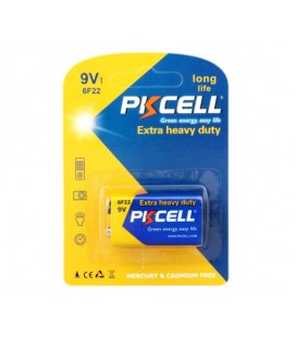 Батарейка солевая PKCELL 9V/6LR61, крона, 1 штука в блистере цена за блистер, Q10