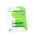 Аккумулятор PKCELL 1.2V AA 2000mAh NiMH Already Charged, 2 штуки в блистере цена за блистер, Q25