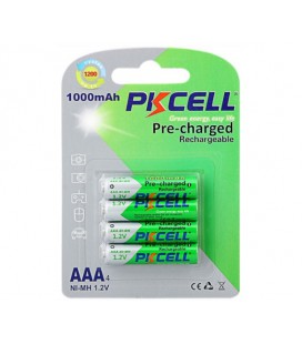 Аккумулятор PKCELL 1.2V AAA 1000mAh NiMH Already Charged, 4 штуки в блистере цена за блистер, Q12