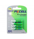 Аккумулятор PKCELL 1.2V AAA 1000mAh NiMH Already Charged, 4 штуки в блистере цена за блистер, Q12