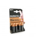 Батарейка щелочная DURACELL LR06 (АА) MN1500, 4шт в блистере, цена за блистер