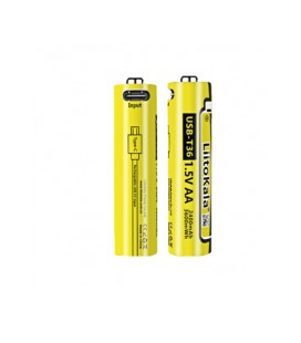 Аккумулятор LiitoKala USB-T36 1.5V/AA 1.5V AA 2400mAh/3600mWh, Li-ion Rechargeable Battery, Type-C, Charging current: 300mAh, це