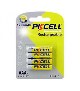 Аккумулятор PKCELL 1.2V AAA 1200mAh NiMH Rechargeable Battery, 4 штуки в блистере цена за блистер, Q12