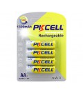 Аккумулятор PKCELL 1.2V AA 1300mAh NiMH Rechargeable Battery, 4 штуки в блистере цена за блистер, Q12