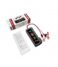 Тестер для аккумуляторных батарей BM-310 + крокодиллы, 12V, LED