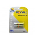 Аккумулятор PKCELL 1.2V AAA 600mAh NiMH Rechargeable Battery, 2 штуки в блистере цена за блистер, Q12