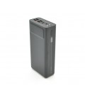 PowerBank XO-PR124-40000mAh, Input: 5 V/2A, (Micro, Type-C, Lightning), Output: 5 V/2 A, (4xUSB, Type-C), Q16, plastic, black