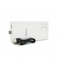 PowerBank Bunsey BY-40 30000mAh, Input:MicroUSB+Type-C, Output:2USB/Type-C, QC22.5W/PD20W, White