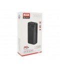 PowerBank XO-PR201 30000mAh, Input:(2хType-C), Output:(2хUSB,2хType-C), PD65W for Laptop, plastic, Black, Q20