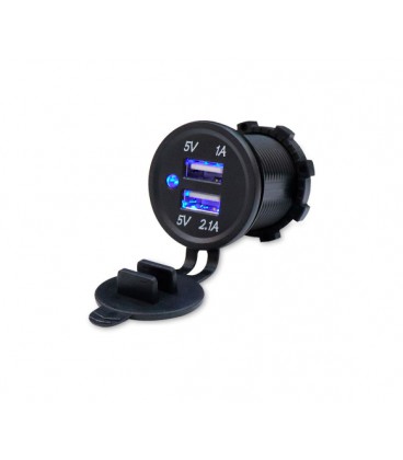 АЗУ KWG-Р1,12-24V, 2xUSB, 5V, клеммы, Black, Box