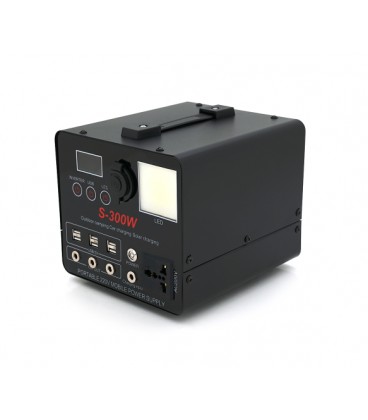 Портативный PowerBank S-300W, 220V/20A, 1*AC/220V+3*DC/12V+6*USB/5V, LED, Q4