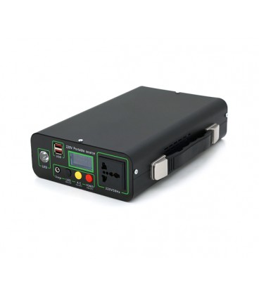 Портативный PowerBank KY-192WH, 220V/20A, 1*AC/220V+1*DC/12V+2*USB/5V, LED + переходник