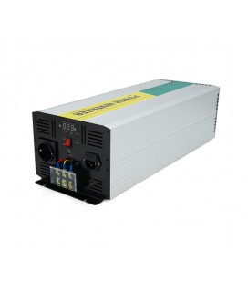 Инвертор напряжения RITAR RSCU-4000, 12V/220V, 4000W с правильной синусоидой, встроенное зарядное устроиство, 1xShuko, 1xUSB, кл