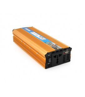 Инвертор напряжения M2000W (DC:900W), 12/220V с аппроксимированной синусоидой, 1 универсальная розетка, 1*USB (DC:5V/2A), крокод