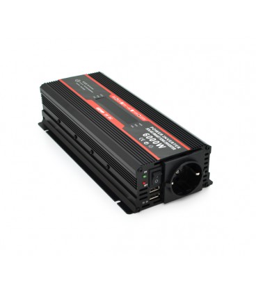 Инвертор напряжения KY-M6000, 850W, 12/220V, Line-Interactive, LCD, 1 Shuko, 2 USB выход, прикуриватель, Box, Q20