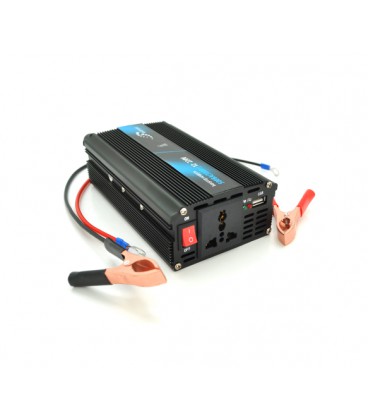 Инвертор напряжения Voltronic, 500ВА(300Вт), 12/220V, approximated, 1 универсальная розетка, крокодиллы, 1 USB выход