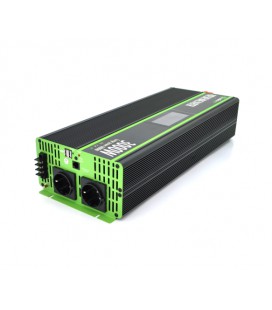 Инвертор напряжения Solinved SLVP-3000, 12V/220V, 3000W с правильной синусоидой, 2Shuko, 2USB, клеммные провода+зажимы, Q2