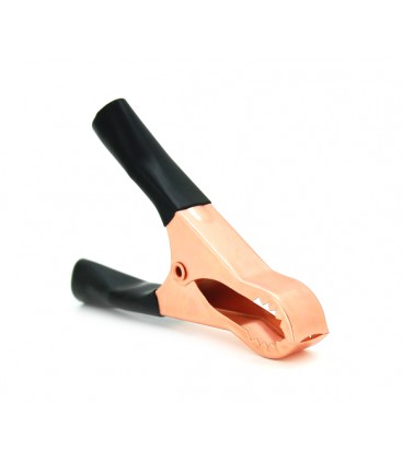 Зажим аккумуляторный 'крокодил' черный 50А 75мм (эластичный резиновый кожух)