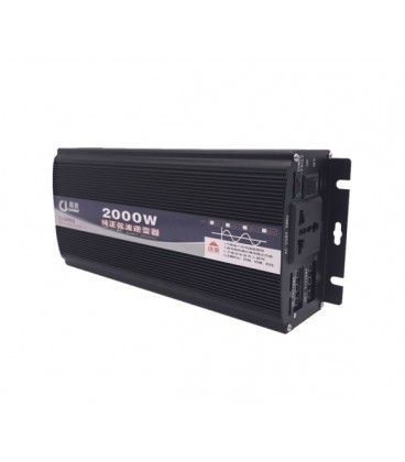 Инвертор напряжения Voltronic с правильной синусоидой, 2000W, 12/220V-1000W, 1 универсальная розетка, LED Display