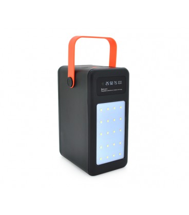 Power bank YM-648CX 120000mAh, flashlight, Input: 5V/2.1A(Micro-USB, Type-C, Lightning),Output: 5V /2.1A(4*USB), With 4 owner ca