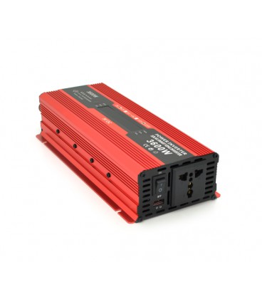 Инвертор напряжения Voltronic, 3600W(1800W), 12/220V, с аппроксимированной синусоидой, 1 универсальная розетка, 1 USB, крокодилы