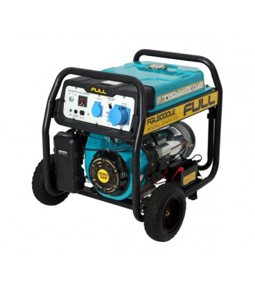 Генератор бензиновый FGL 8000LE, 1-фазный 230V, 50Hz, 8.1kVA/6.5kW, бак 28 л, расход 2.6 л/ч, пуск: ручной/стартер, 720х530х610 