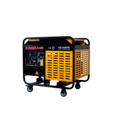 Генератор дизельный KDK15000RE, 1-фазный 230V, 50Hz, 15kVA/12kW, бак 34 л, расход 3.3 л/ч, пуск: стартер, 960x660x760 мм, 230 кг
