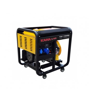 Генератор дизельный KDK11500SE, 1-фазный 230V, 50Hz, 11kVA/8.8kW, бак 12,5 л, расход 2,4 л/ч, пуск: стартер, 770x575x685 мм, 158
