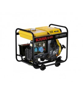 Генератор дизельный KDK10000CE, 1-фазный 230V, 50Hz, 9.4kVA/7.5kW, бак 12,5 л, расход 2 л/ч, пуск: ручной/стартер, 700x510x620 м