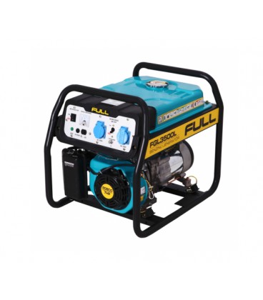 Генератор бензиновый FGL 3500L, 1-фазный 230V, 50Hz, 3.5kVA/2.8kW, бак 17 л, расход 1.3 л/ч, пуск: ручной, охл.: воздушное, 620х