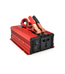 Инвертор напряжения Voltronic, 1200W(600W), 12/220V, с аппроксимированной синусоидой, 1 универсальная розетка, 1 USB, крокодилы,