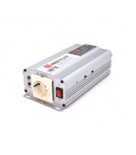 Инвертор напряжения Mervesan MSI-60024, 24V/220V, 600W с модифицированной синусоидой, 1 Shuko, зажимы