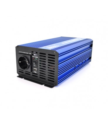 Инвертор напряжения с правильной синусойдой Carspa-SINUS P1000-242 (1000Вт), 24/220V, 1xShuko, 1USB, клеммы, Box Q4