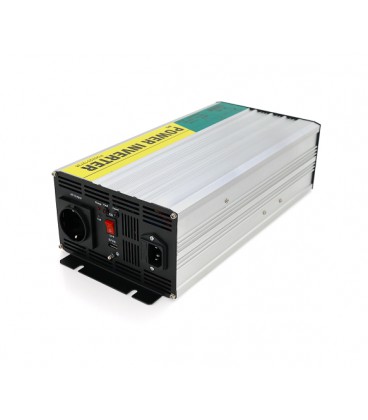 Инвертор напряжения RITAR RSCU-1000, 12V/220V, 1000W с правильной синусоидой, встроенное зарядное устройство, 1xShuko, 1xUSB, кл