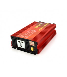 Инвертор напряжения Demuda, 1000W 12/220V с аппроксимированной синусоидой, 1 универсальная розетка, клемные провода , Q10