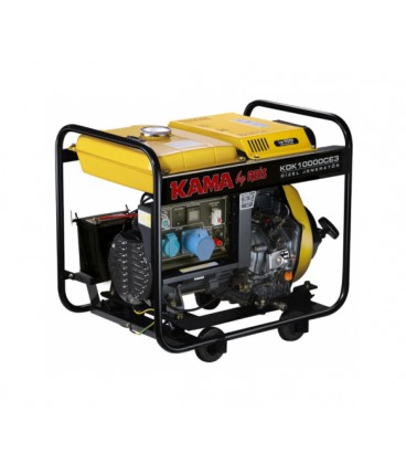 Генератор дизельный KDK10000CE3, 3-фазный 220/400V, 50Hz, 9.4kVA/7.5kW, бак 12.5 л, расход 2 л/ч, пуск: ручной/стартер, 700х510х