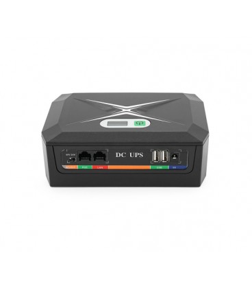 ИБП UPS-45W DCP-45W-20 для роутеров/коммутаторов/PON/POE-430(15-24V), 5/9/12V, 20800мAh(8*2600MAh), USB 3.0, Black, BOX