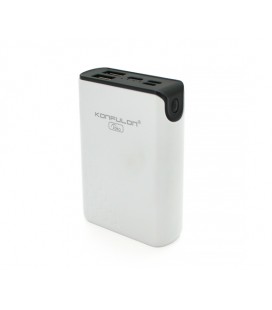 Power bank Konfulon A6 mini, 10000mAh, 2.1A, White/Black, (210g), Blister