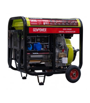 Генератор дизельнывый GDG 9500E, 1-фазный 230V, 50Hz, 8.8kVA/7kW, бак 30 л, расход 0,28 л/кВтЧ, пуск: стартер/AVR, 750х650х750 м