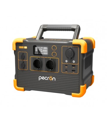 Зарядная станция Pecron E600LFP. Емкость 614 Wt/h, Мощность 1200W. Out: 2хAC 220, 2хUSB-C (100W), 2хUSB-A (18W). 298×198×215 мм.