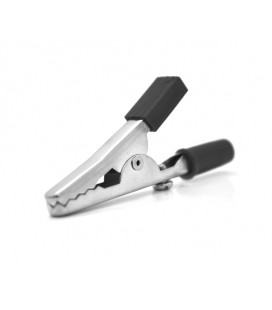 Зажим аккумуляторный 'крокодил' черный 52мм (эластичный резиновый кожух),Q250