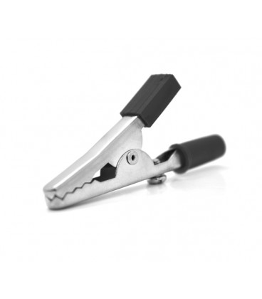 Зажим аккумуляторный 'крокодил' черный 52мм (эластичный резиновый кожух),Q250